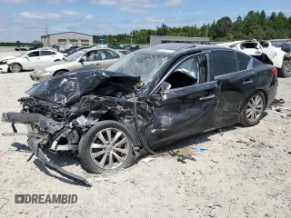 2015 Infiniti Q50 with VIN JN1BV7AR3FM421361, listed as a Copart auction lot 80651434 with 0 mi miles and Salvage Title. Bid and sale history available at carsss.com. Image 1.