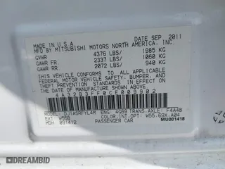 2012 Mitsubishi Galant ES with VIN 4A32B3FF0CE009902, listed as a IAAI auction lot 41932134 with 177,758 mi miles. Bid and sale history available at carsss.com. Image 9.