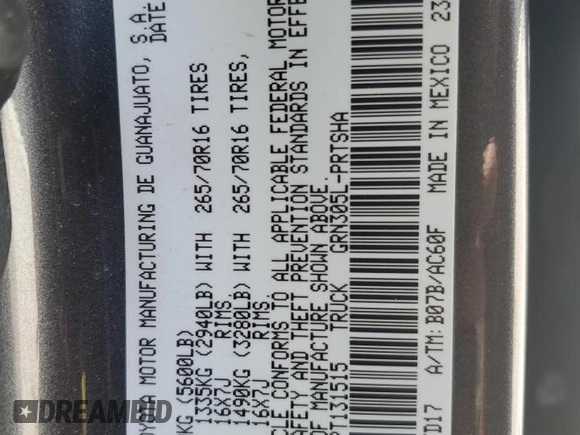 2023 Toyota Tacoma SR with VIN 3TYCZ5AN9PT131515, listed as a Copart auction lot 57900865 with Not provided miles and Salvage title. Bid and sale history available at DreamBid. Image 13.