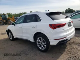 2022 Audi Q3 S line Premium with VIN WA1DECF36N1129233, listed as a Copart auction lot 57403645 with 27,837 mi miles and Salvage title. Bid and sale history available at DreamBid. Image 2.