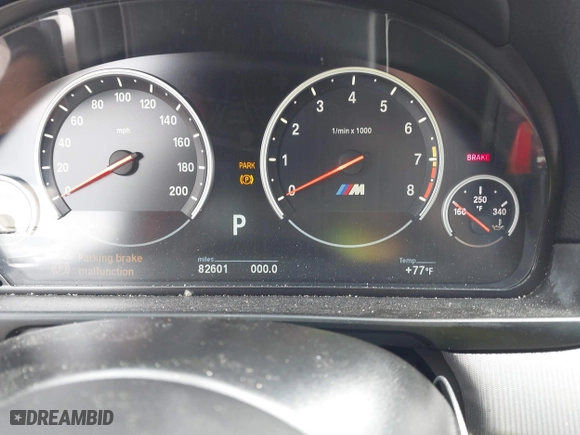 2013 BMW M5 with VIN WBSFV9C59DD096774, listed as a IAAI auction lot 41608286 with 82,601 mi miles. Bid and sale history available at carsss.com. Image 7.