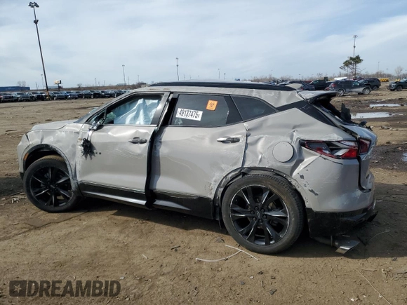 2021 Chevrolet Blazer RS with VIN 3GNKBERS3MS570651, listed as a Copart auction lot 49137475 with Not provided miles and Non repairable. Bid and sale history available at DreamBid. Image 2.