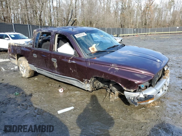 2004 Dodge Dakota SLT with VIN 1D7HL48K34S736938, listed as a Copart auction lot 85283154 with Not Provided miles and Salvage Title. Bid and sale history available at DreamBid. Image 4.