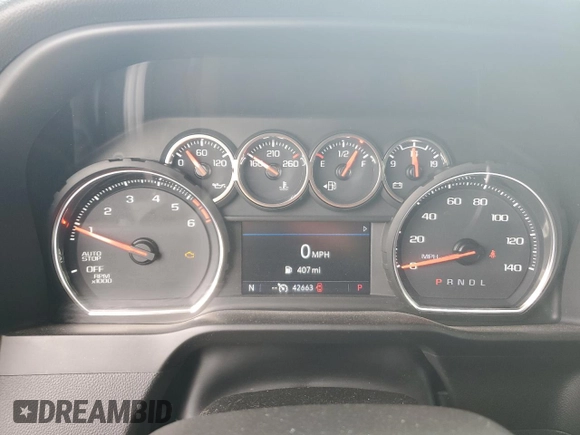 2020 Chevrolet Silverado 1500 RST with VIN 3GCPWDETXLG440251, listed as a Copart auction lot 50638225 with 42,663 mi miles and Salvage Title. Bid and sale history available at DreamBid. Image 9.