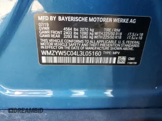 2020 MINI Countryman Cooper with VIN WMZYW5C04L3L05160, listed as a Copart auction lot 76865194 with 70,929 mi miles and Salvage Title. Bid and sale history available at carsss.com. Image 13.