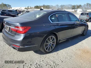 2019 BMW 7 Series 750i xDrive with VIN WBA7F2C55KB240777, listed as a Copart auction lot 76840504 with 38,250 mi miles and Salvage title. Bid and sale history available at DreamBid. Image 3.