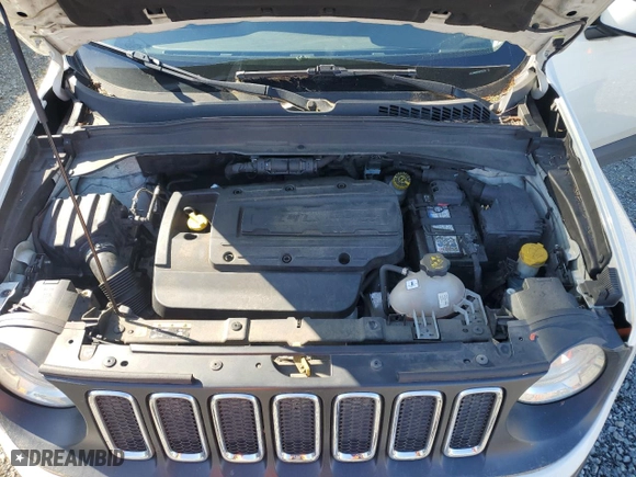2017 Jeep Renegade Altitude with VIN ZACCJBBH2HPF02734, listed as a Copart auction lot 54343185 with 102,749 mi miles and Clean Title. Bid and sale history available at carsss.com. Image 12.