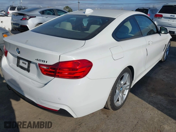 2015 BMW 4 Series 428i with VIN WBA3N7C55FK224583, listed as a IAAI auction lot 41870399 with 29,910 mi miles. Bid and sale history available at carsss.com. Image 4.