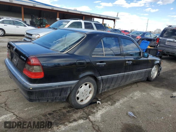 1998 Mercedes-Benz C 230/260/280/320 with VIN WDBHA23G2WA555649, listed as a Copart auction lot 46755375 with 179,263 mi miles and Salvage title. Bid and sale history available at DreamBid. Image 3.