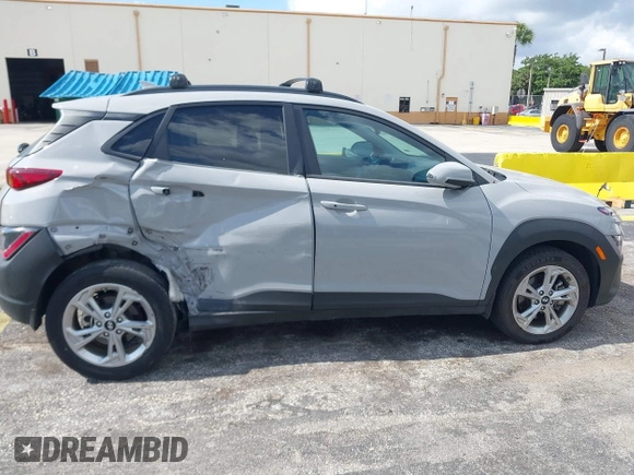 2023 Hyundai Kona SEL with VIN KM8K6CAB3PU062015, listed as a IAAI auction lot 42187191 with 35,599 mi miles. Bid and sale history available at carsss.com. Image 6.