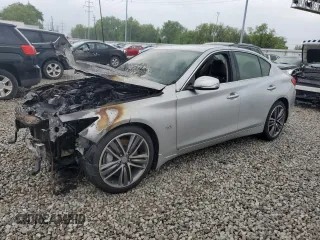 2017 Infiniti Q50 Signature Edition z VIN JN1EV7AR9HM831467, wystawiony jako Copart lot #55486925 z przebiegiem Nie podano mil oraz Szkoda całkowita • Salvage title. Historia ofert i sprzedaży dostępna na DreamBid. Obrazek 1.