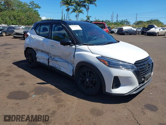2021 Nissan Kicks SR z VIN 3N1CP5DV2ML563428, wystawiony jako IAAI lot #41658351 z przebiegiem 16 354 mil mil oraz . Historia ofert i sprzedaży dostępna na DreamBid. Obrazek 1.