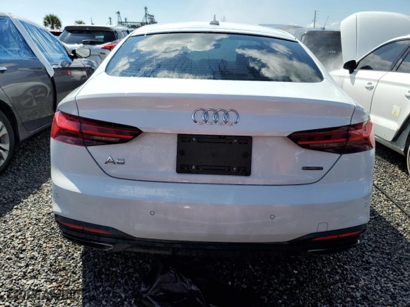 2020 Audi A5 Sportback Premium Plus with VIN WAUCNCF57LA002665, listed as a Copart auction lot 73761914 with 0 mi miles and Non Repairable. Bid and sale history available at carsss.com. Image 6.