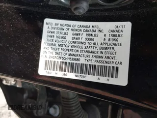 2017 Honda Civic LX z VIN 2HGFC2F50HH539680, wystawiony jako IAAI lot #42434762 z przebiegiem 112 572 mil mil oraz . Historia ofert i sprzedaży dostępna na DreamBid. Obrazek 9.