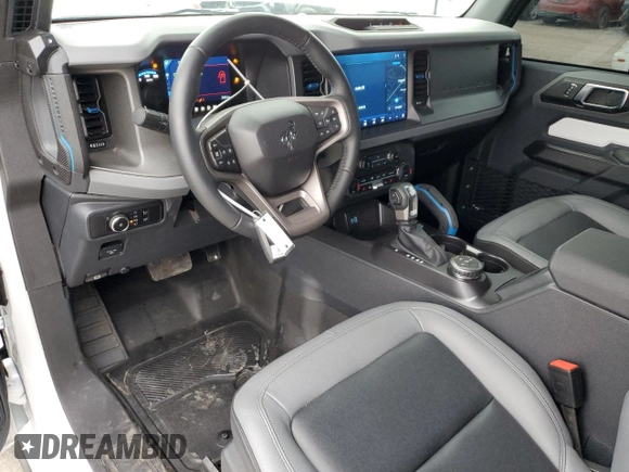 2024 Ford Bronco Black Diamond with VIN 1FMDE1AH5RLA52051, listed as a Copart auction lot 76026064 with 3,198 mi miles and Salvage Title. Bid and sale history available at DreamBid. Image 8.