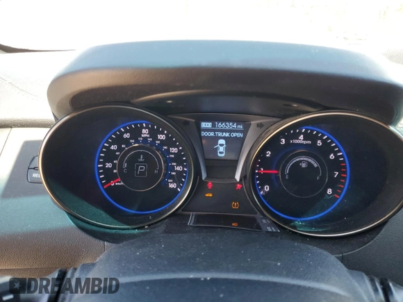 2013 Hyundai Genesis Coupe 2.0T with VIN KMHHT6KD8DU083460, listed as a Copart auction lot 57957635 with 166,354 mi miles and Salvage title. Bid and sale history available at DreamBid. Image 9.