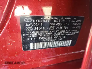 2019 Genesis G70 Advanced with VIN KMTG34LE1KU012126, listed as a Copart auction lot 81837404 with 73,898 mi miles and Non Repairable. Bid and sale history available at DreamBid. Image 13.