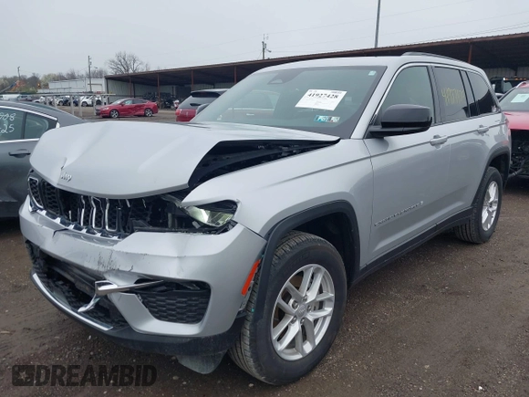 2024 Jeep Grand Cherokee Laredo X with VIN 1C4RJHAGXRC165256, listed as a IAAI auction lot 41927428 with 21,106 mi miles. Bid and sale history available at carsss.com. Image 2.