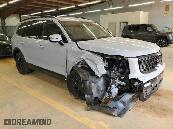2025 Kia Telluride SX X-Line with VIN 5XYP5DGC2SG591453, listed as a Copart auction lot 55469695 with 4,027 mi miles and Salvage title. Bid and sale history available at DreamBid. Image 4.