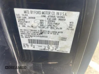 2004 Ford F-150 STX with VIN 1FTRX12W24NA68500, listed as a Copart auction lot 62477115 with 110,239 mi miles and Clean title. Bid and sale history available at DreamBid. Image 10.