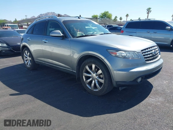 2005 Infiniti FX with VIN JNRAS08W45X202491, listed as a IAAI auction lot 42479564 with 223,299 mi miles and . Bid and sale history available at DreamBid. Image 1.