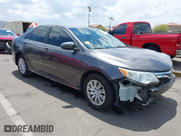 2014 Toyota Camry L with VIN 4T1BF1FK0EU853905, listed as a IAAI auction lot 42217834 with 108,612 mi miles and . Bid and sale history available at DreamBid. Image 1.