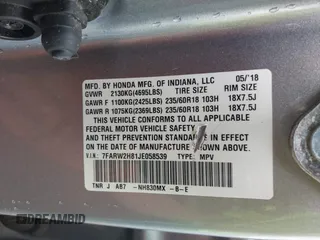 2018 Honda CR-V EX-L with VIN 7FARW2H81JE058539, listed as a IAAI auction lot 41965641 with 92,399 mi miles. Bid and sale history available at carsss.com. Image 9.