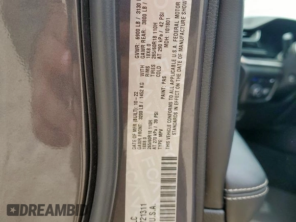 2022 Jeep Grand Cherokee with VIN 1C4RJYB68N8721311, listed as a Copart auction lot 59110545 with 27,922 mi miles and Clean title. Bid and sale history available at DreamBid. Image 13.