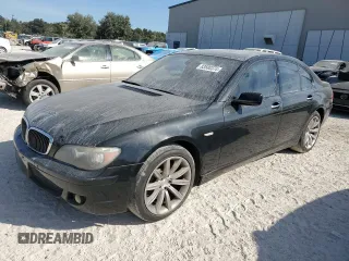2007 BMW 7 Series 750i with VIN WBAHL83557DT09205, listed as a Copart auction lot 83580374 with 150,334 mi miles and Clean Title. Bid and sale history available at carsss.com. Image 1.