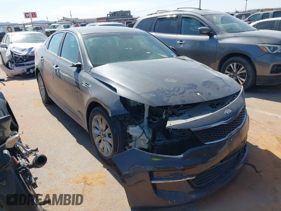 2017 Kia Optima LX with VIN 5XXGT4L3XHG162392, listed as a IAAI auction lot 42190491 with 109,566 mi miles and . Bid and sale history available at DreamBid. Image 1.
