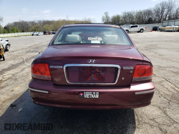 2005 Hyundai Sonata GLS with VIN KMHWF35H15A119097, listed as a Copart auction lot 52552815 with 144,257 mi miles and Salvage Title. Bid and sale history available at carsss.com. Image 6.