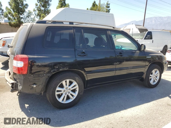 2006 Toyota Highlander Hybrid with VIN JTEDW21A360016359, listed as a Copart auction lot 68872664 with 195,906 mi miles and Salvage Title. Bid and sale history available at carsss.com. Image 3.