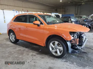 2021 Audi Q3 Premium with VIN WA1AUCF38M1134874, listed as a Copart auction lot 84907564 with 49,873 mi miles and Salvage Title. Bid and sale history available at DreamBid. Image 4.