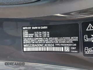 2022 BMW M4 Competition xDrive with VIN WBS33BA00NCJ63924, listed as a IAAI auction lot 41549620 with 9,046 mi miles. Bid and sale history available at carsss.com. Image 9.