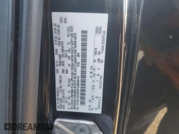 2015 Ford Escape SE with VIN 1FMCU0G93FUB60019, listed as a Copart auction lot 46189485 with 99,634 mi miles and Salvage Title. Bid and sale history available at carsss.com. Image 13.