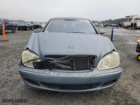 2006 Mercedes-Benz S-Class 3.7L with VIN WDBNF67JX6A483715, listed as a Copart auction lot 80073534 with 0 mi miles and Salvage Title. Bid and sale history available at carsss.com. Image 5.