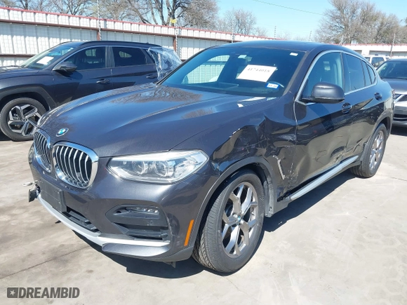 2020 BMW X4 xDrive30i with VIN 5UX2V1C07LLE67741, listed as a IAAI auction lot 41744018 with 40,549 mi miles. Bid and sale history available at carsss.com. Image 2.