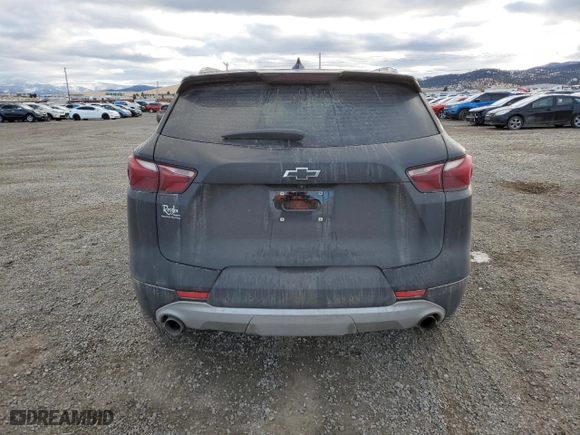2020 Chevrolet Blazer LT with VIN 3GNKBJRS7LS695269, listed as a Copart auction lot 87037324 with 69,433 mi miles and Salvage Title. Bid and sale history available at carsss.com. Image 6.