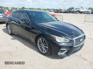 2018 Infiniti Q50 Luxe z VIN JN1EV7AP6JM361001, wystawiony jako IAAI lot #42433151 z przebiegiem 96 907 mil mil oraz . Historia ofert i sprzedaży dostępna na DreamBid. Obrazek 1.