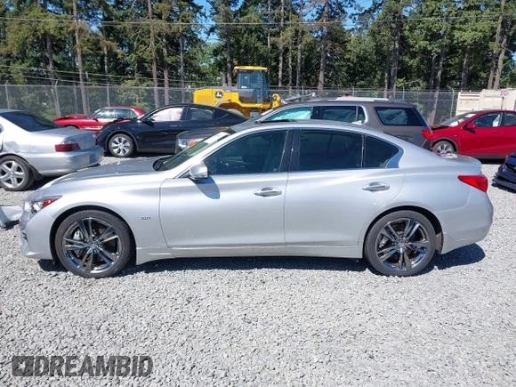 2017 Infiniti Q50 Premium with VIN JN1EV7AR8HM841827, listed as a IAAI auction lot 42663637 with 55,510 mi miles and . Bid and sale history available at DreamBid. Image 14.