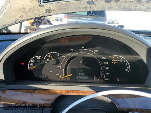 2003 Mercedes-Benz S 55 AMG with VIN WDBNG74J23A378637, listed as a Copart auction lot 88428295 with 128,658 mi miles and Salvage Title. Bid and sale history available at DreamBid. Image 9.