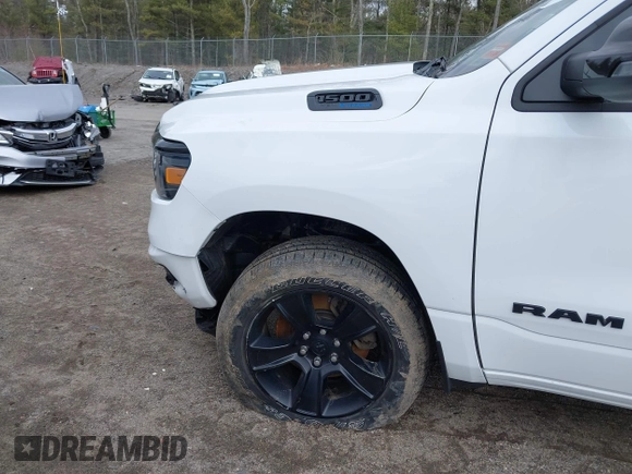 2024 Ram 1500 Big Horn with VIN 1C6SRFFT1RN124465, listed as a IAAI auction lot 41839097 with 24,106 mi miles and . Bid and sale history available at DreamBid. Image 12.