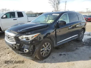 2014 Infiniti QX60 with VIN 5N1AL0MM2EC533316, listed as a Copart auction lot 43734075 with 124,280 mi miles and Salvage Title. Bid and sale history available at DreamBid. Image 1.