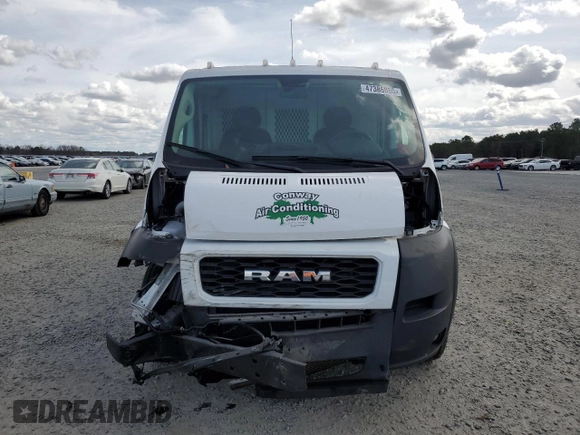 2021 Ram ProMaster Cargo with VIN 3C6LRVVG7ME559443, listed as a Copart auction lot 47386865 with Not Provided miles and Salvage Title. Bid and sale history available at DreamBid. Image 5.