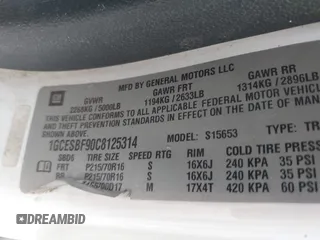 2012 Chevrolet Colorado Work Truck z VIN 1GCESBF90C8125314, wystawiony jako IAAI lot #42125523 z przebiegiem Nie podano mil oraz . Historia ofert i sprzedaży dostępna na DreamBid. Obrazek 9.
