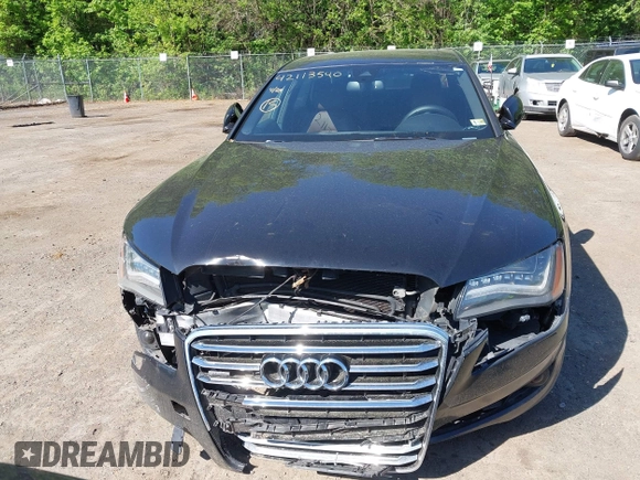 2013 Audi A8 3.0L with VIN WAURGAFD0DN005532, listed as a IAAI auction lot 42113540 with 176,635 mi miles and . Bid and sale history available at DreamBid. Image 12.
