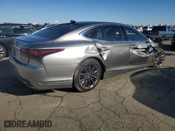 2023 Lexus LS 500 z VIN JTHD51FF2P5018953, wystawiony jako Copart lot #86888314 z przebiegiem Nie podano mil oraz Szkoda całkowita • Salvage title. Historia ofert i sprzedaży dostępna na DreamBid. Obrazek 3.