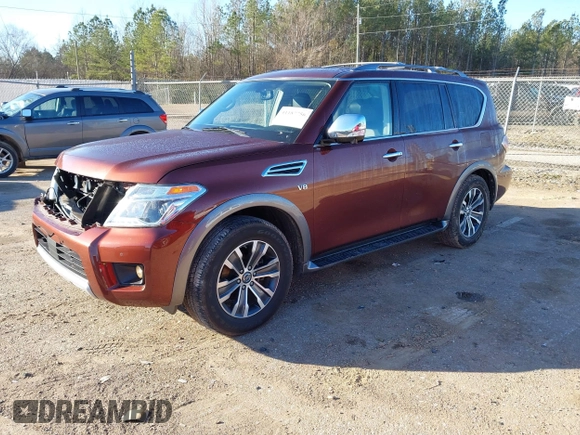 2018 Nissan Armada SL with VIN JN8AY2ND4J9059526, listed as a IAAI auction lot 41187756 with 116,572 mi miles and . Bid and sale history available at DreamBid. Image 18.