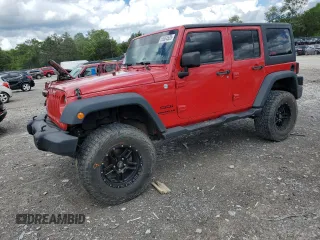 2014 Jeep Wrangler Unlimited Sport with VIN 1C4BJWDG8EL177241, listed as a Copart auction lot 58854535 with 156,422 mi miles and Clean title. Bid and sale history available at DreamBid. Image 1.