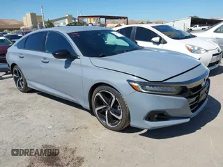 2021 Honda Accord Sport with VIN 1HGCV1F32MA040846, listed as a IAAI auction lot 42528345 with 64,824 mi miles and . Bid and sale history available at DreamBid. Image 1.